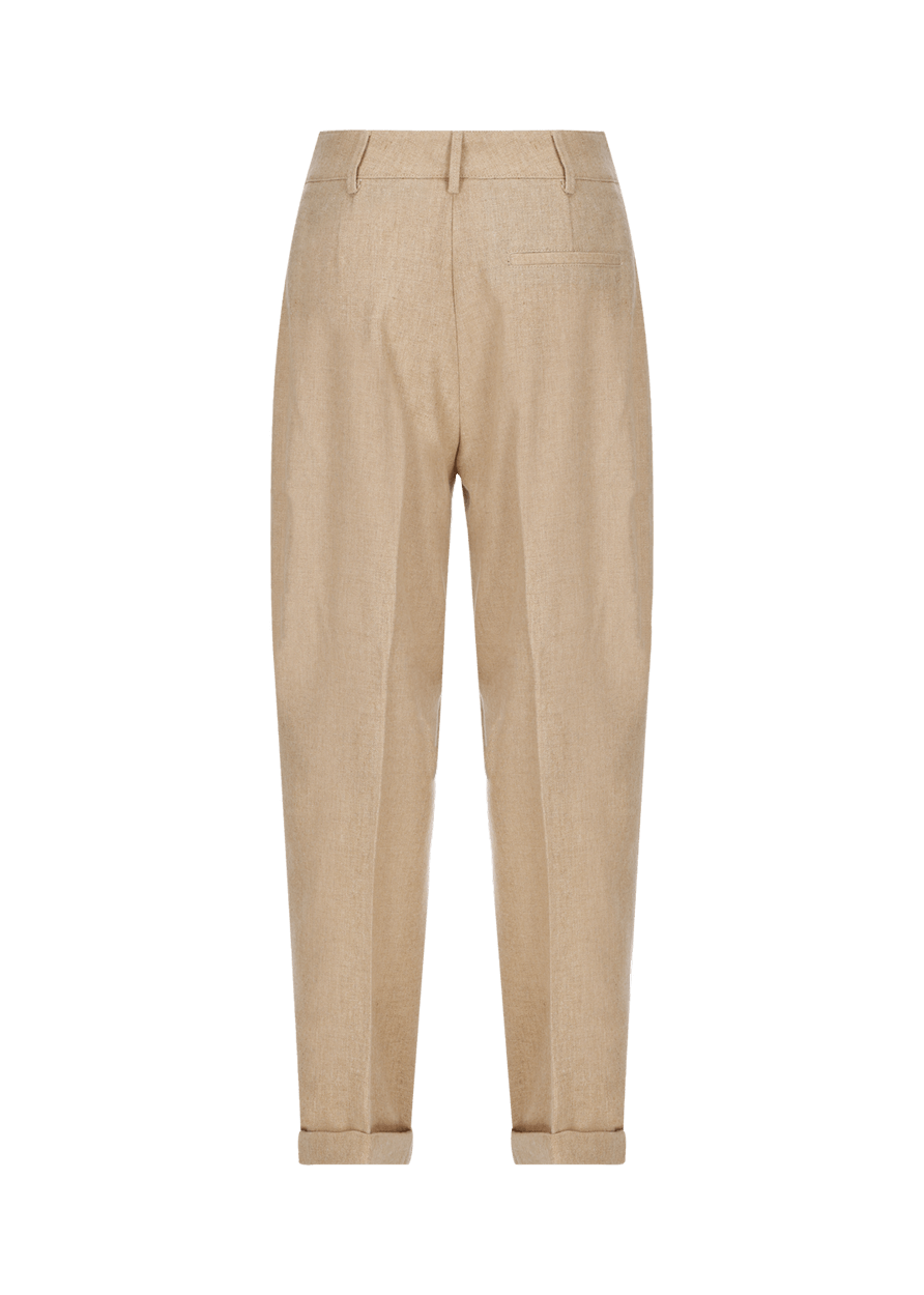 Luis Trenker Pantaloni Carrot Fit In Flanella Modello Luloretta