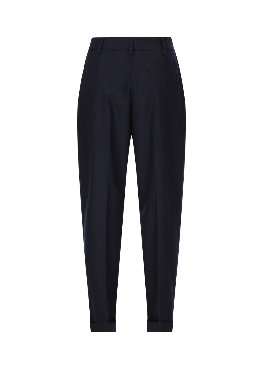 Luis Trenker Pantaloni Carrot Fit In Flanella Modello Luloretta