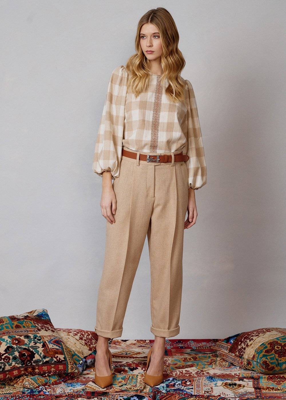 Luis Trenker Pantaloni carrot fit in flanella modello Luloretta