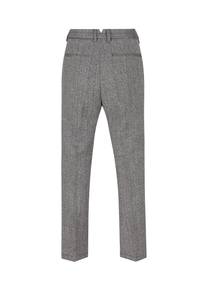 Luis Trenker Pantaloni Chino Con Motivo A Spina Di Pesce Lubogi