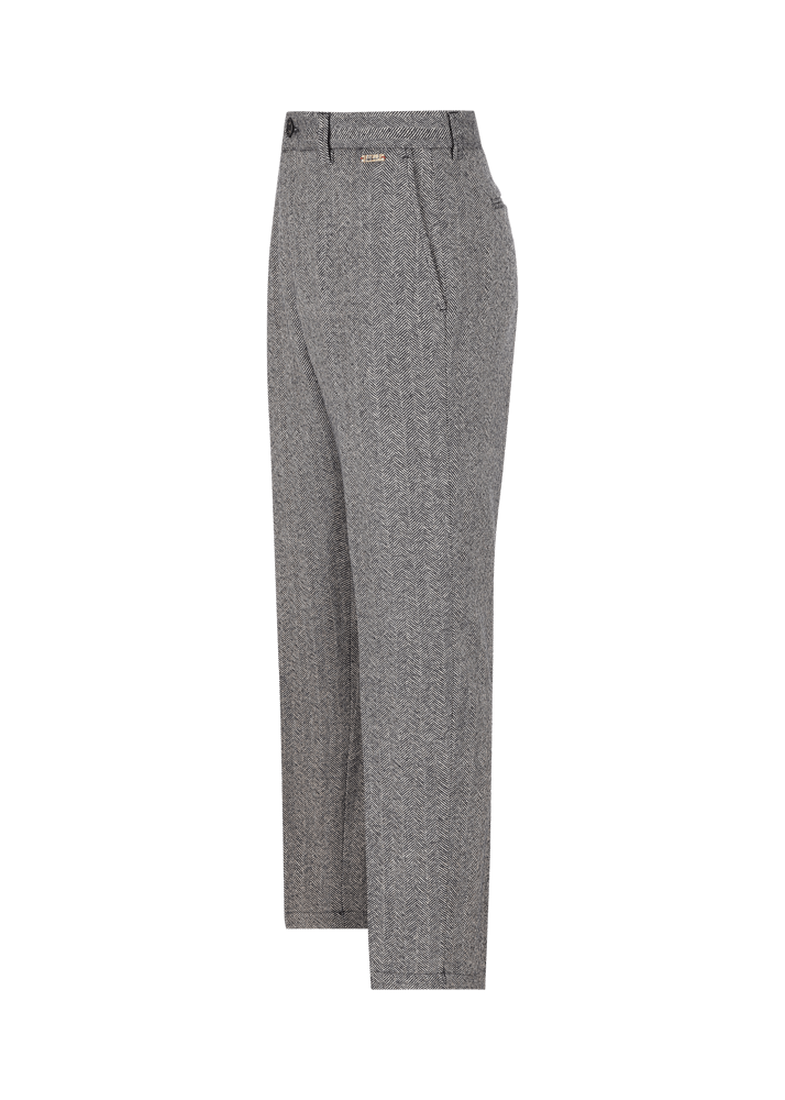 Luis Trenker Pantaloni Chino Con Motivo A Spina Di Pesce Lubogi