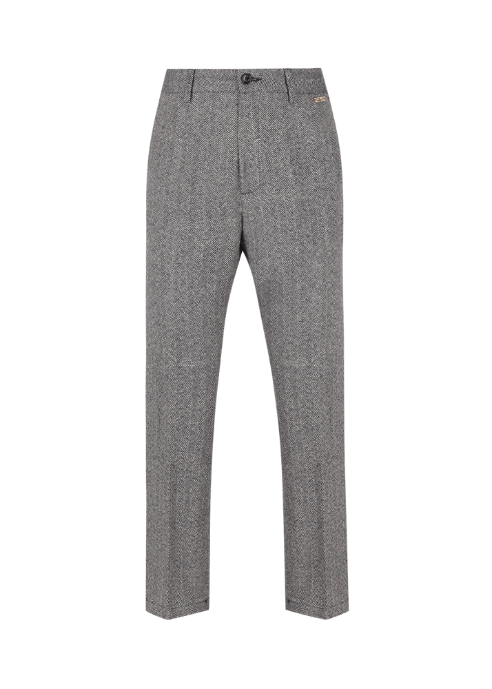 Luis Trenker Pantaloni chino con motivo a spina di pesce Lubogi