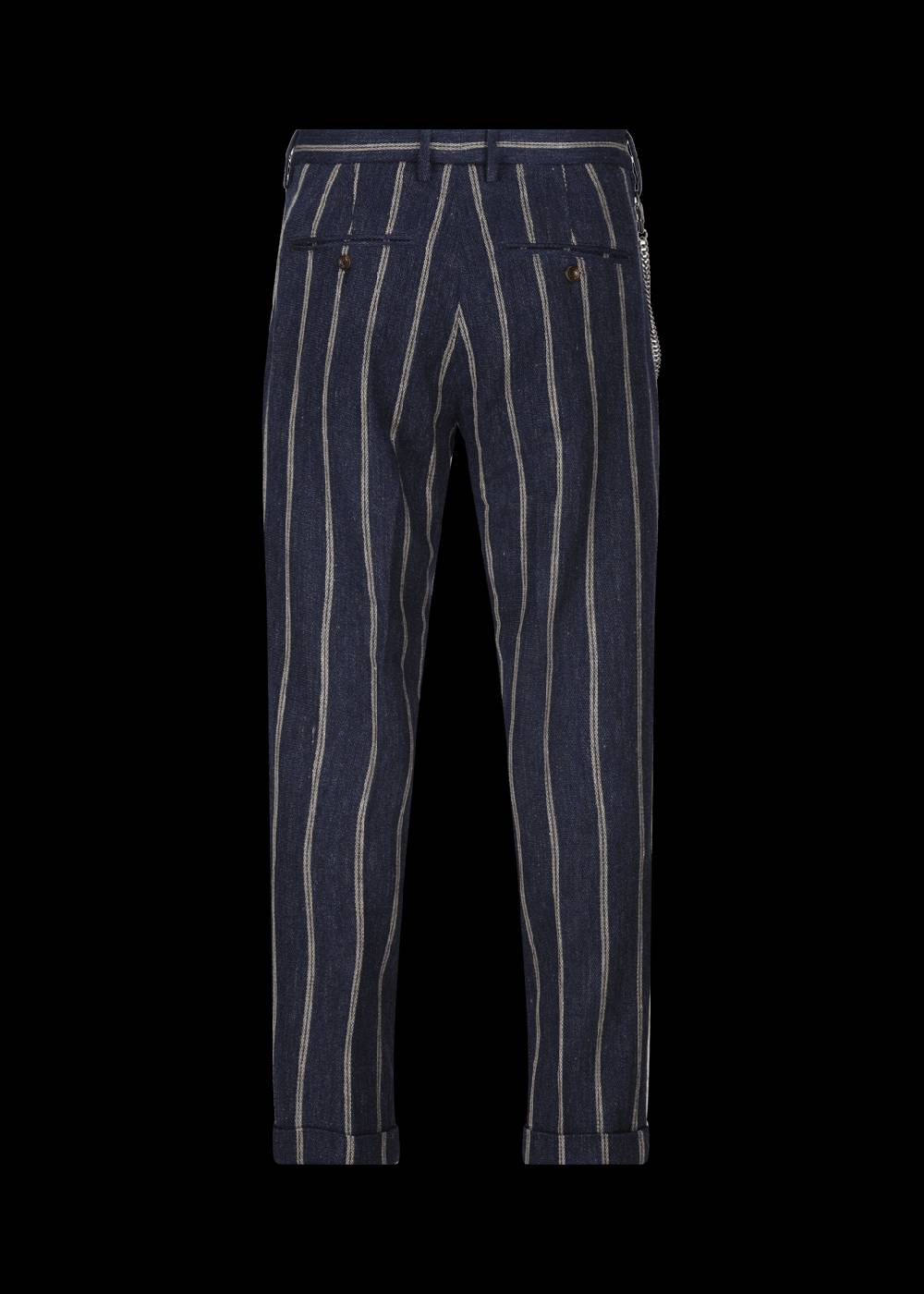 Luis Trenker Pantaloni Chino Con Motivo Gessato Modello Lubruneu