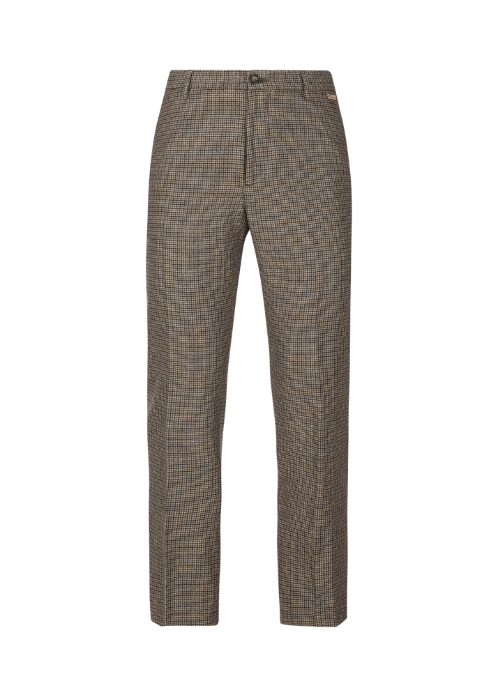 Luis Trenker Pantaloni Chino Con Motivo Pied-de-poule Lubogi