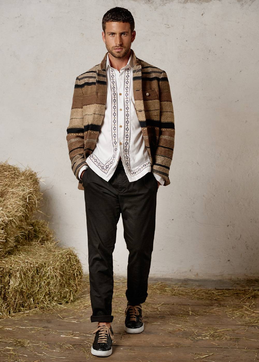 Luis Trenker Pantaloni chino in cotone elasticizzato modello Lubono