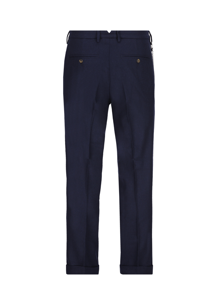 Luis Trenker Pantaloni Chino In Flanella Di Lana Lubruneu