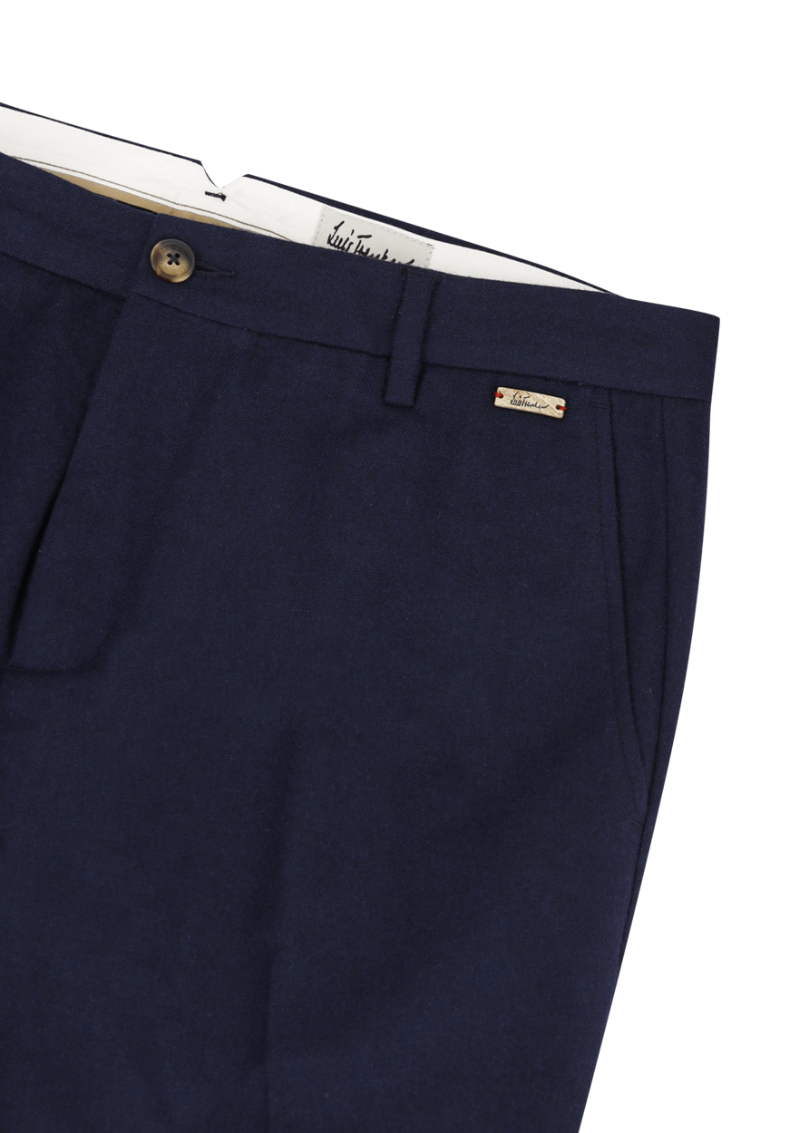 Luis Trenker Pantaloni Chino In Flanella Di Lana Lubruneu