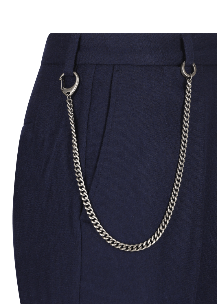 Luis Trenker Pantaloni Chino In Flanella Di Lana Lubruneu