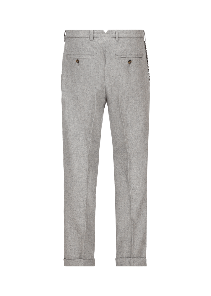 Luis Trenker Pantaloni Chino In Flanella Di Lana Lubruneu