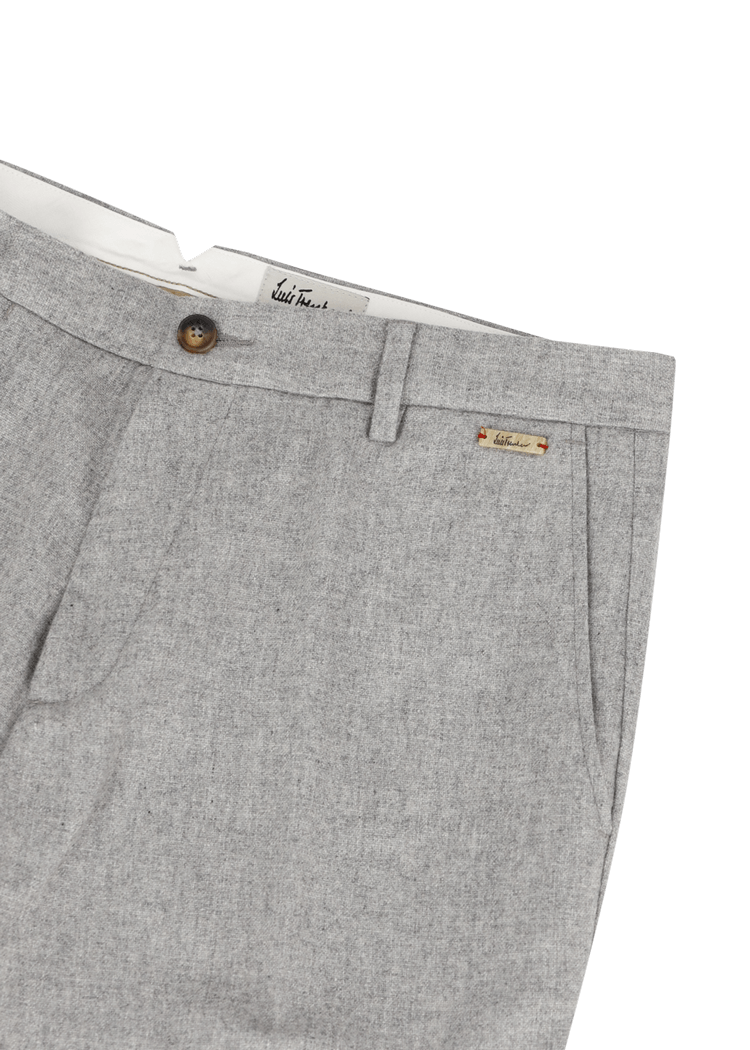 Luis Trenker Pantaloni Chino In Flanella Di Lana Lubruneu