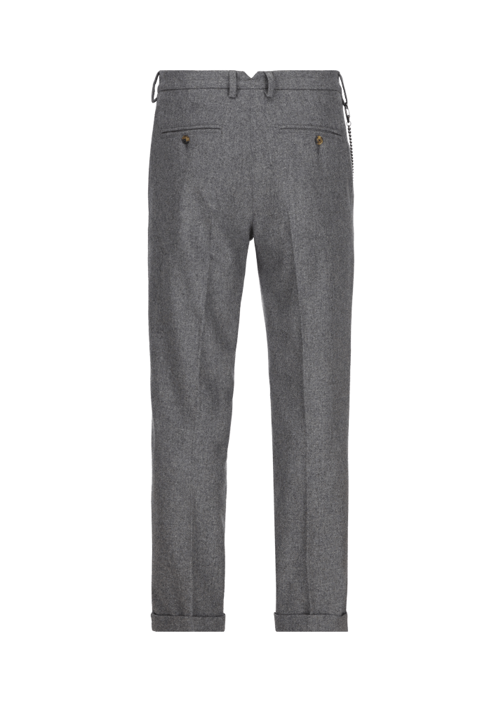 Luis Trenker Pantaloni Chino In Flanella Di Lana Lubruneu