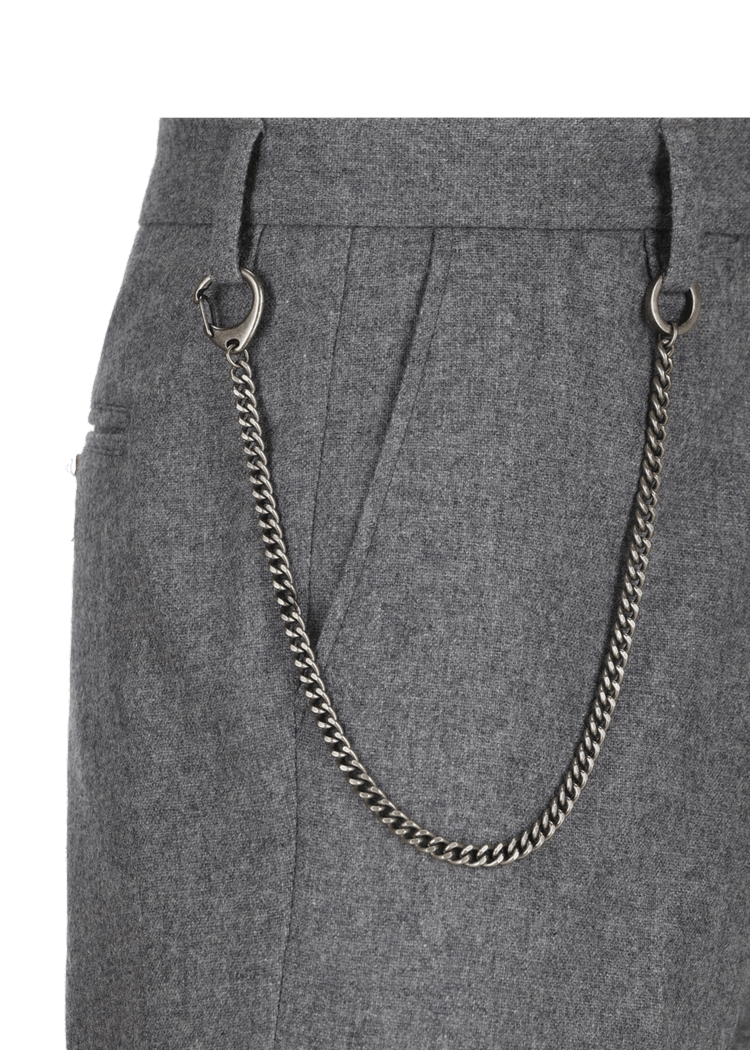 Luis Trenker Pantaloni Chino In Flanella Di Lana Lubruneu