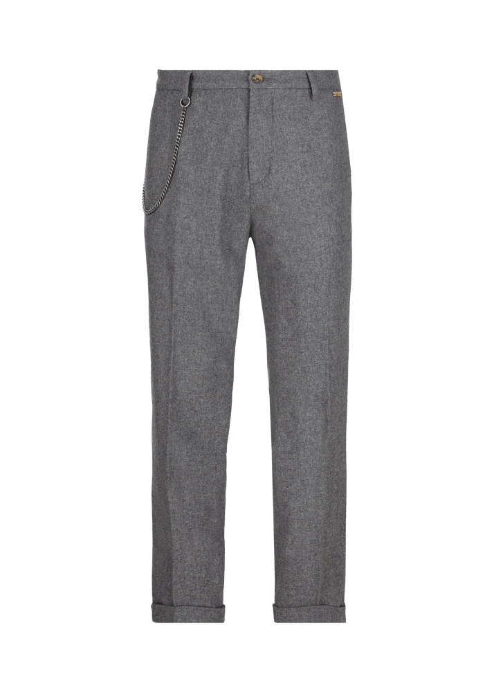 Luis Trenker Pantaloni chino in flanella di lana Lubruneu