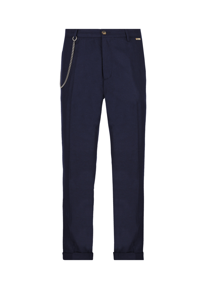 Luis Trenker Pantaloni chino in flanella di lana Lubruneu