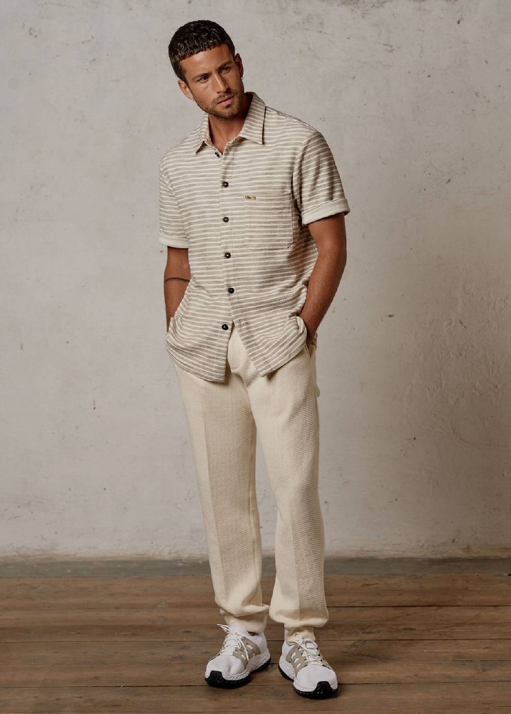 Luis Trenker Pantaloni chino in jersey felpato modello Lubrizzo