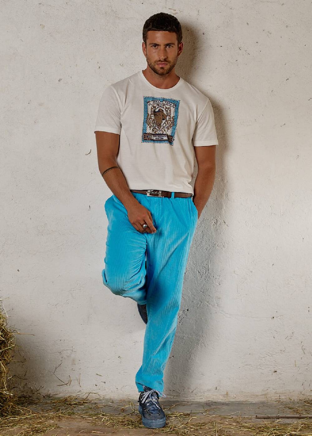 Luis Trenker Pantaloni chino in pregiato velluto a coste modello Lubruneu