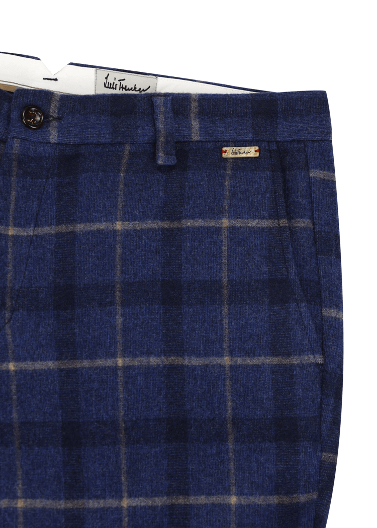Luis Trenker Pantaloni Con Motivo A Quadri Modello Lubruneu