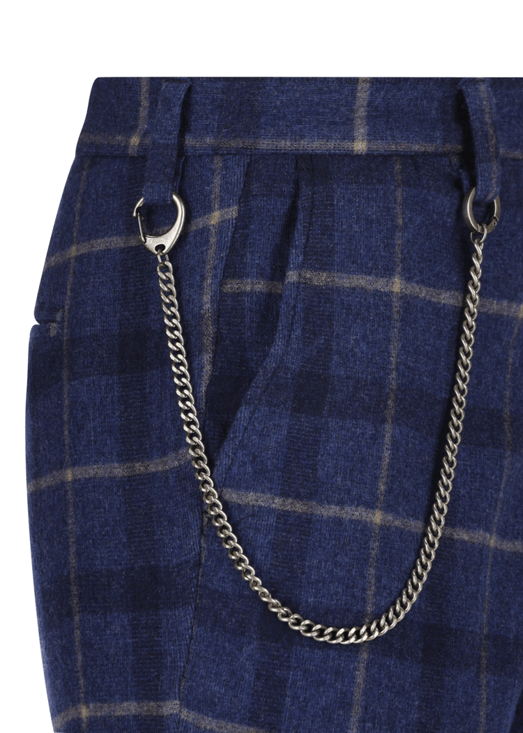 Luis Trenker Pantaloni Con Motivo A Quadri Modello Lubruneu