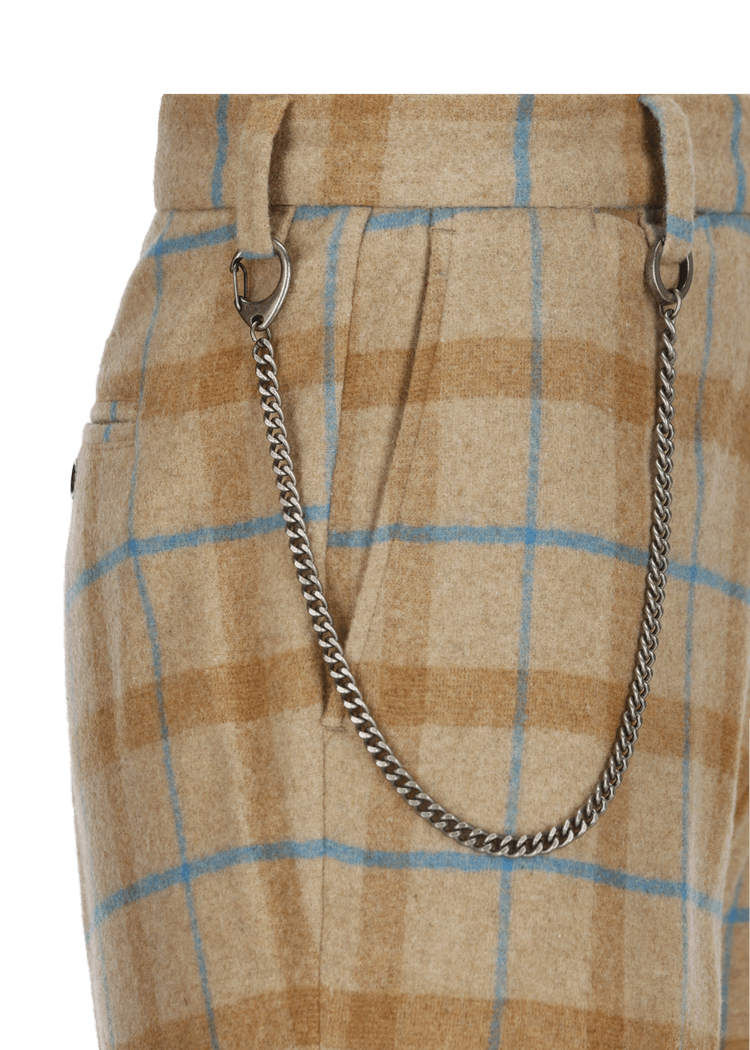 Luis Trenker Pantaloni Con Motivo A Quadri Modello Lubruneu