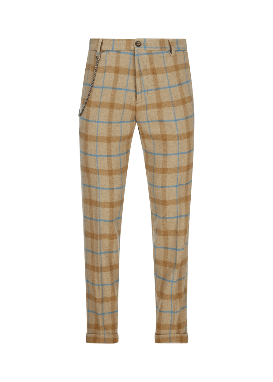 Luis Trenker Pantaloni con motivo a quadri modello Lubruneu