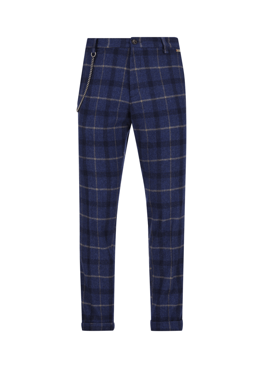 Luis Trenker Pantaloni con motivo a quadri modello Lubruneu