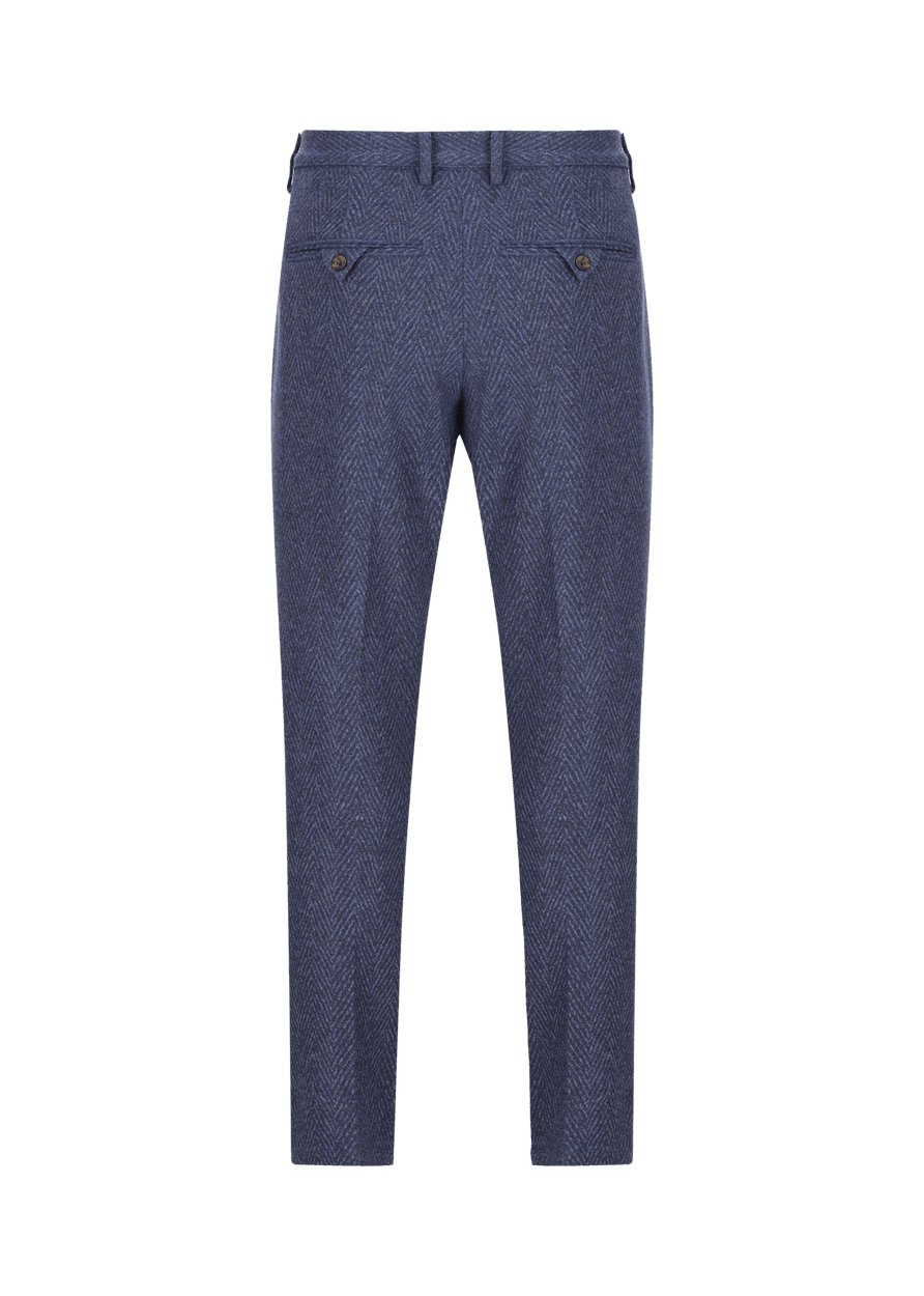 Luis Trenker Pantaloni Con Motivo A Spina Di Pesce Modello Lubrizz