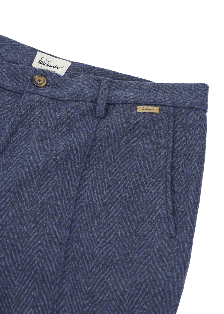 Luis Trenker Pantaloni Con Motivo A Spina Di Pesce Modello Lubrizz