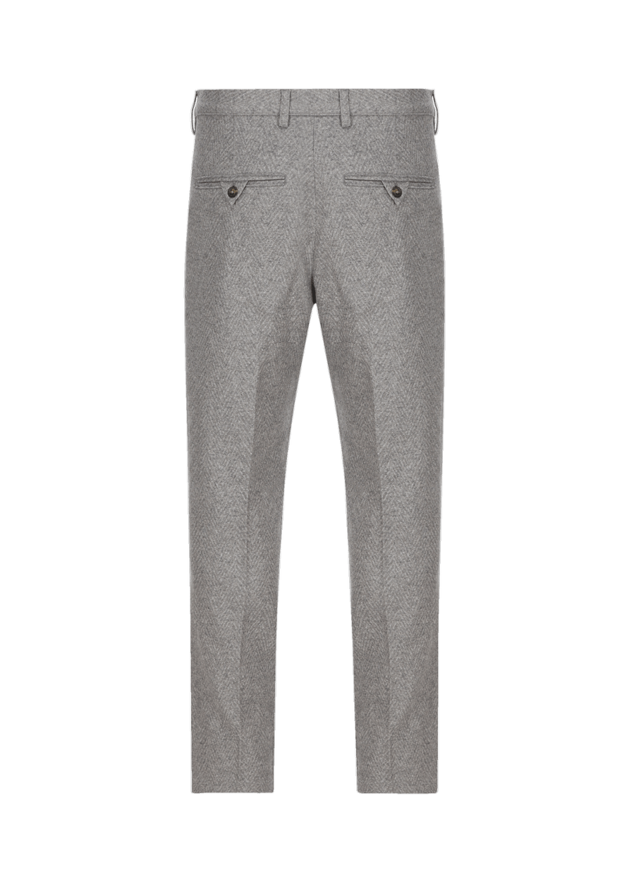 Luis Trenker Pantaloni Con Motivo A Spina Di Pesce Modello Lubrizz