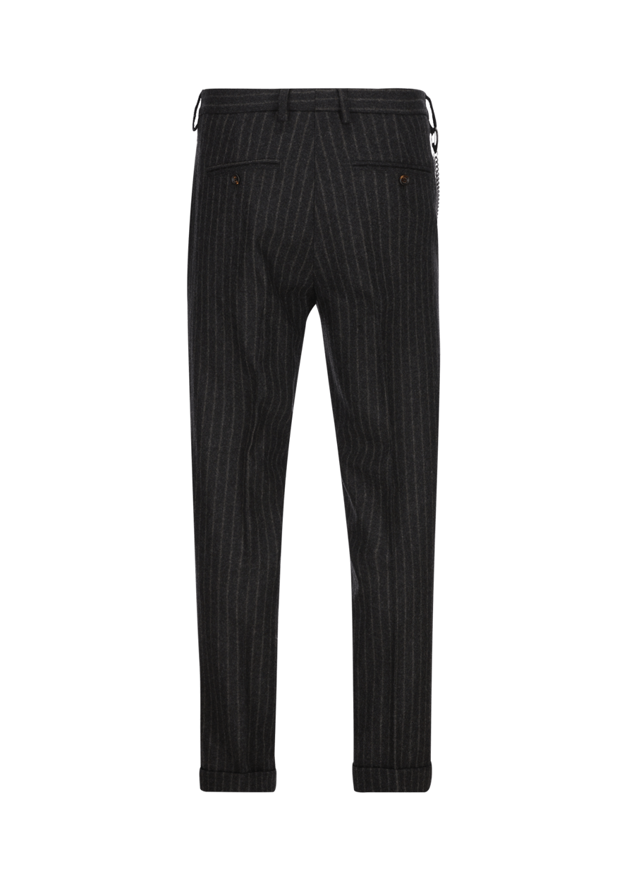 Luis Trenker Pantaloni Con Motivo Gessato Modello Lubruneu