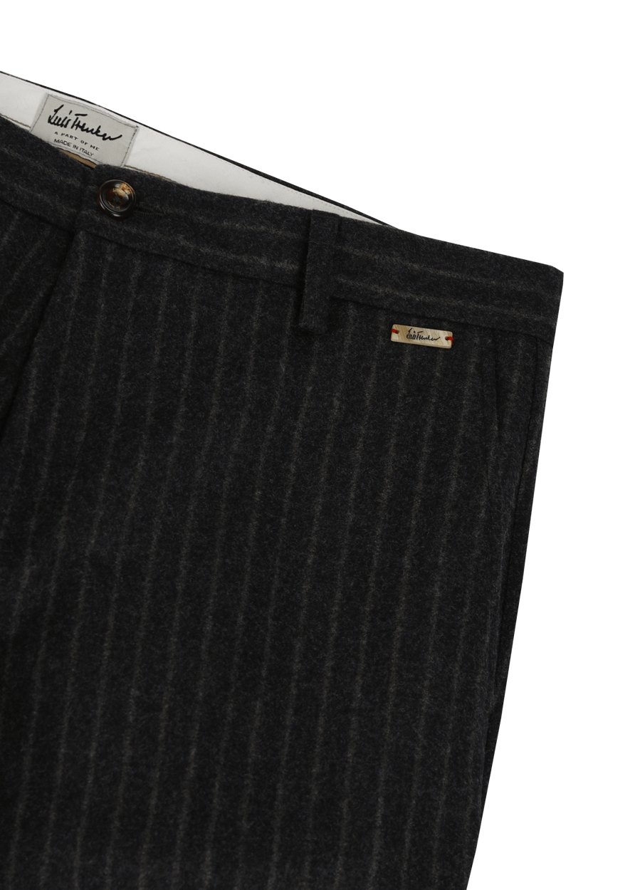 Luis Trenker Pantaloni Con Motivo Gessato Modello Lubruneu