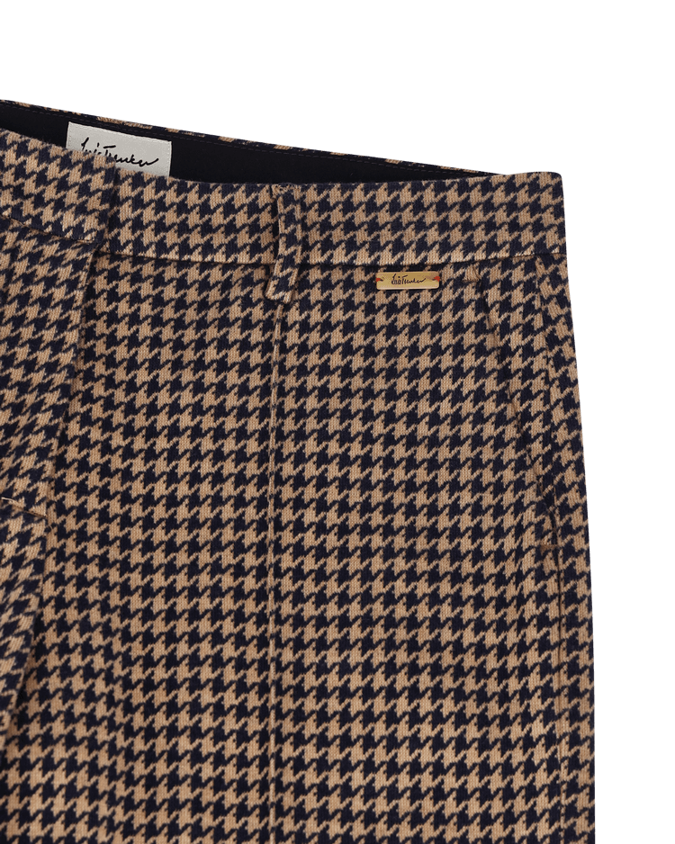 Luis Trenker Pantaloni Con Motivo Pied-de-poule Modello Lulara