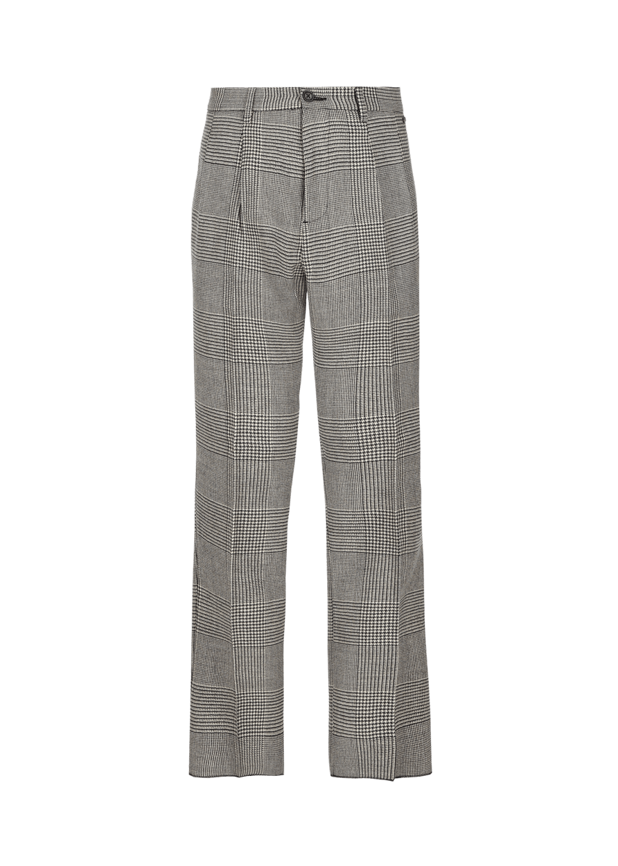 Luis Trenker Pantaloni Con Motivo Pied-de-poule Modello Lustrang