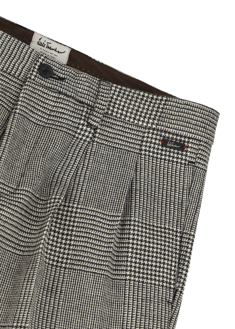 Luis Trenker Pantaloni Con Motivo Pied-de-poule Modello Lustrang