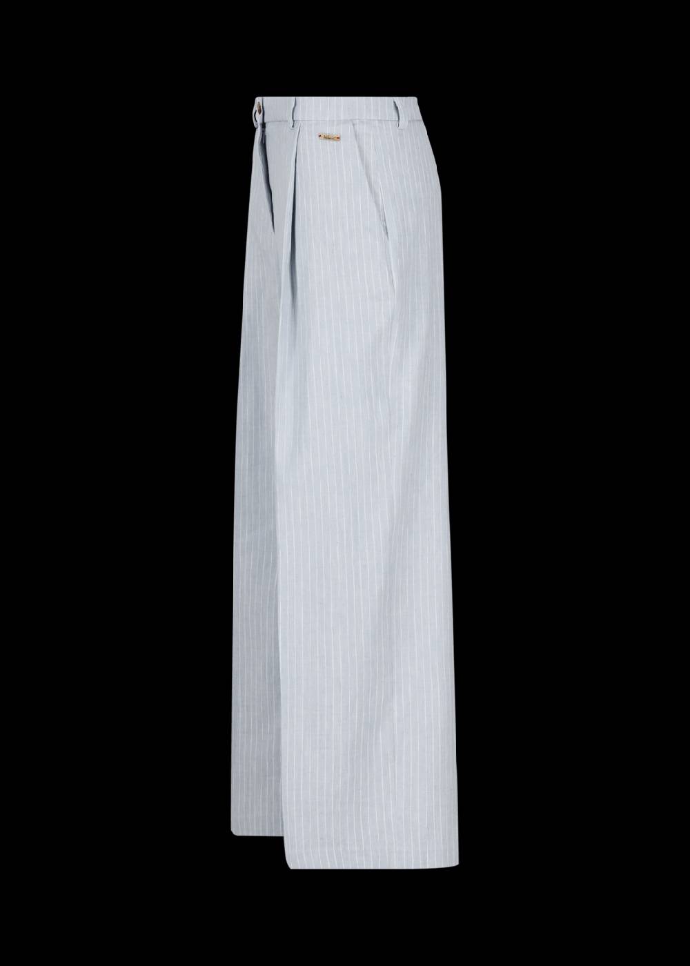 Luis Trenker Pantaloni Con Pinces Dalla Linea Ampia Con Motivo Gessato Modello Luxara