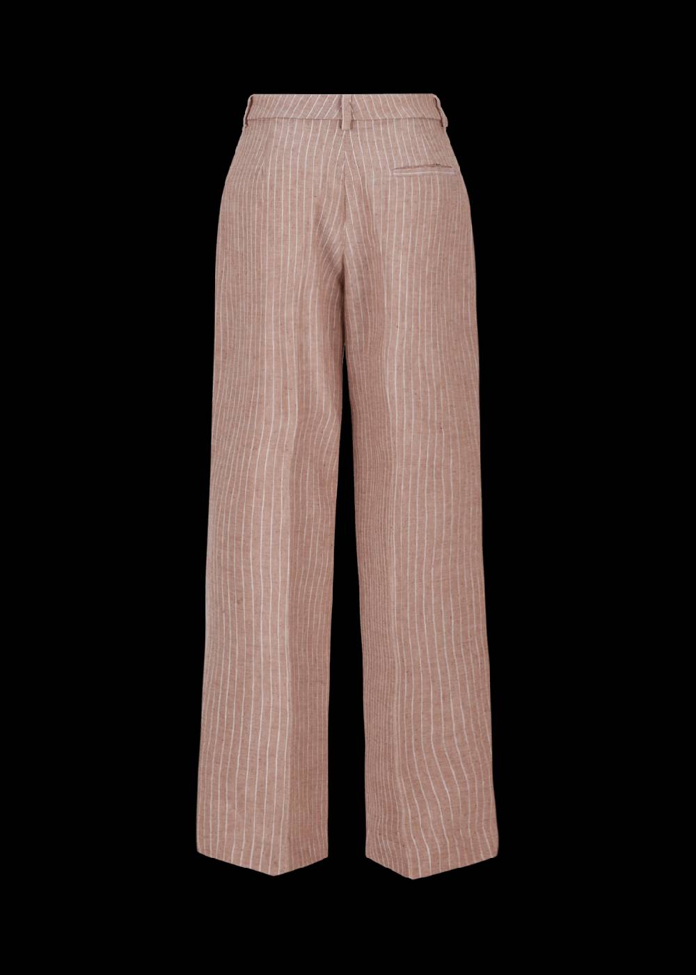 Luis Trenker Pantaloni Con Pinces Dalla Linea Ampia Con Motivo Gessato Modello Luxara