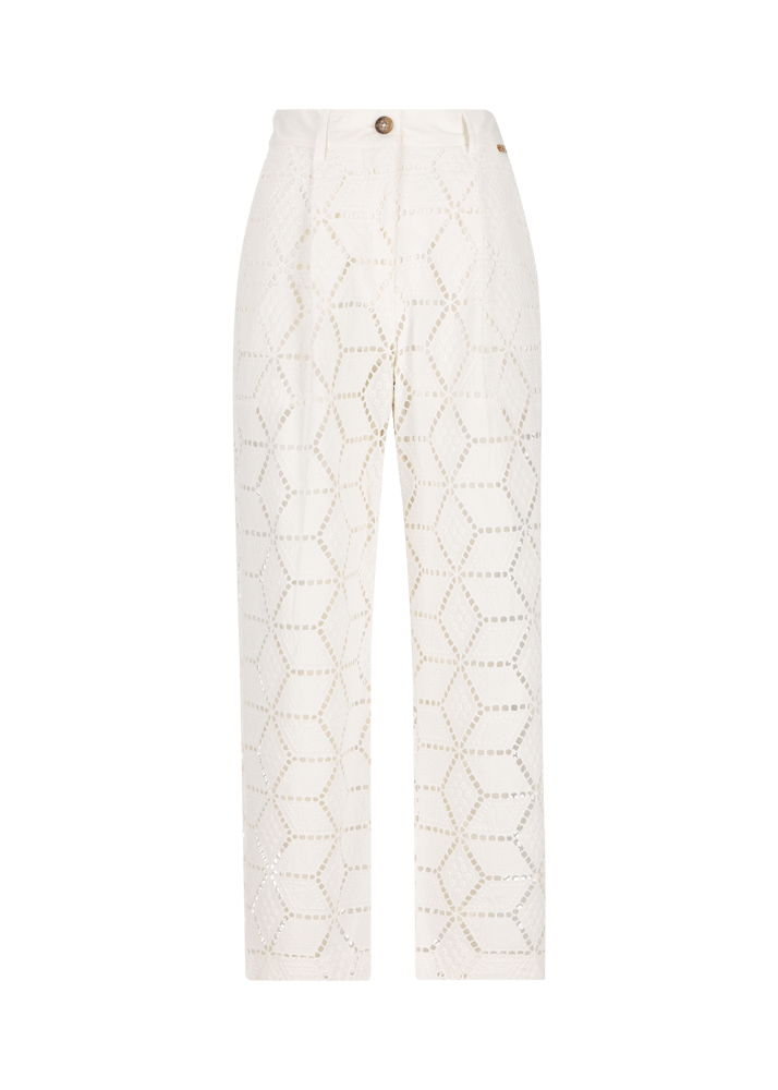 Luis Trenker Pantaloni Dalla Linea Carrot Fit In Pizzo Sangallo Modello Luloretta