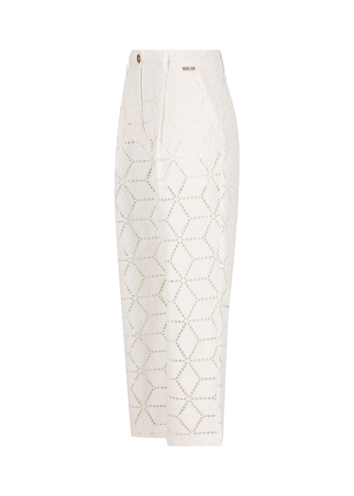 Luis Trenker Pantaloni Dalla Linea Carrot Fit In Pizzo Sangallo Modello Luloretta