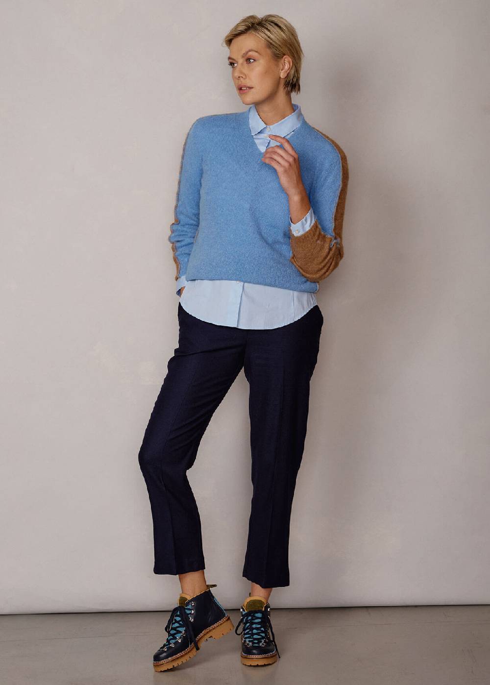 Luis Trenker Pantaloni di flanella con taglio a sigaretta Luleonelle