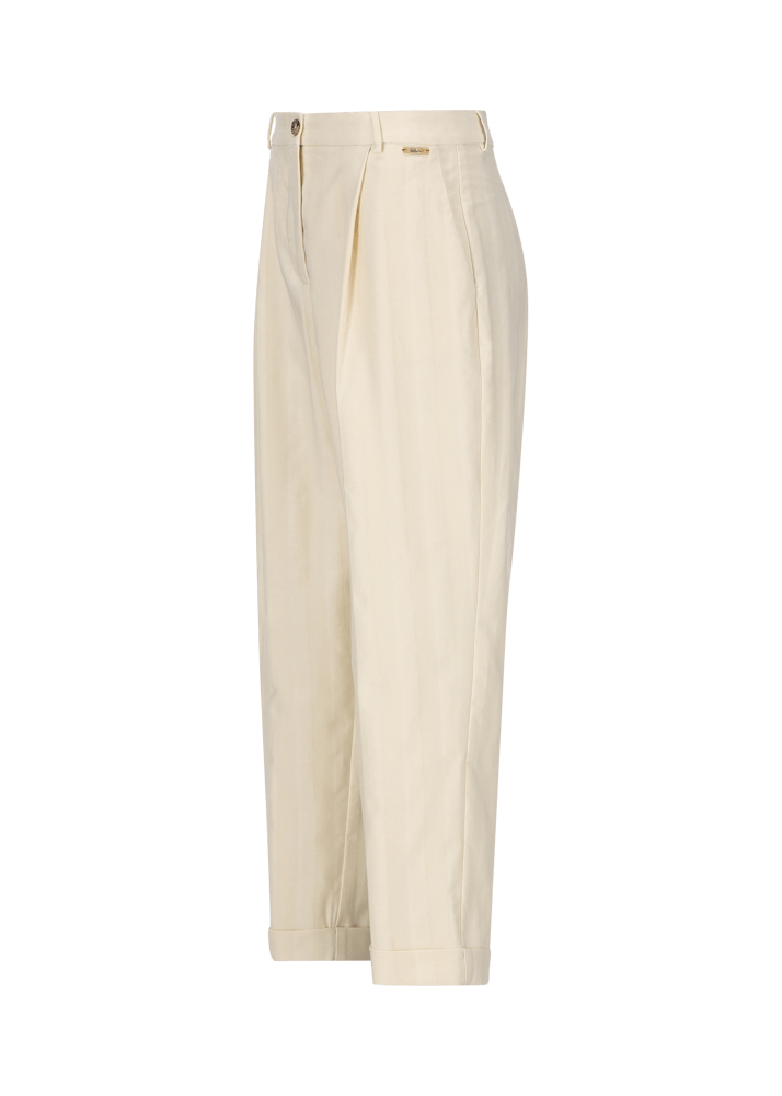 Luis Trenker Pantaloni In Cotone E Lino Dalla Vestibilità Carrot Fit Modello Luloretta