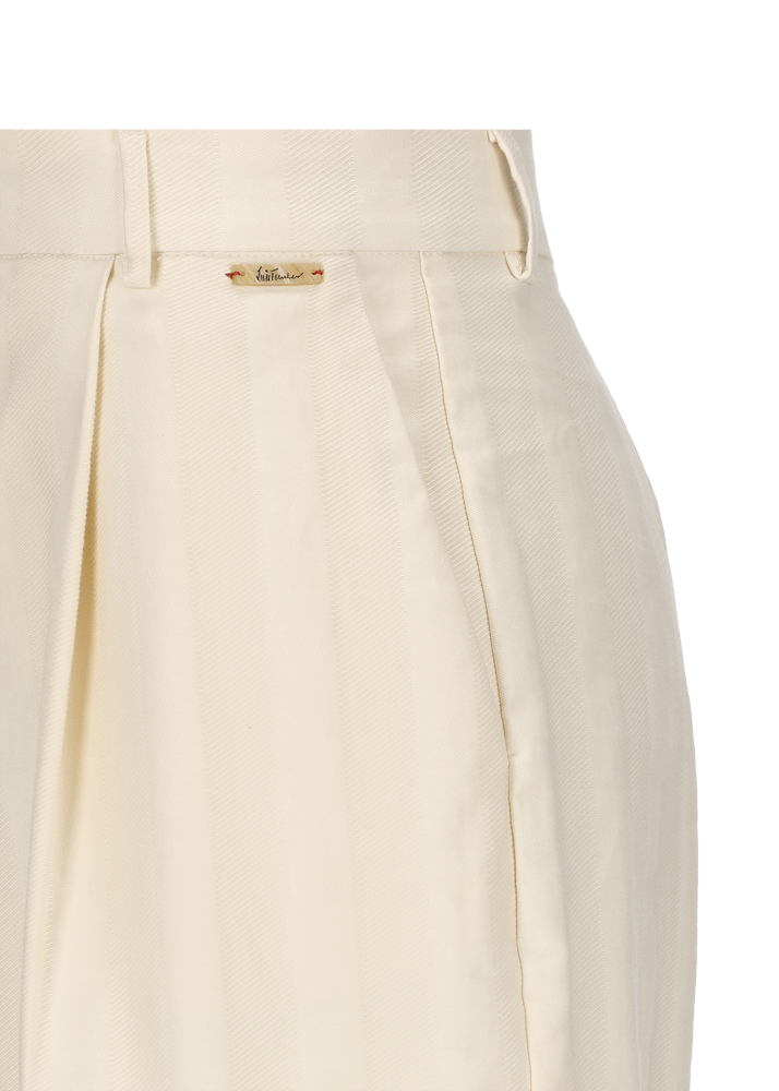 Luis Trenker Pantaloni In Cotone E Lino Dalla Vestibilità Carrot Fit Modello Luloretta