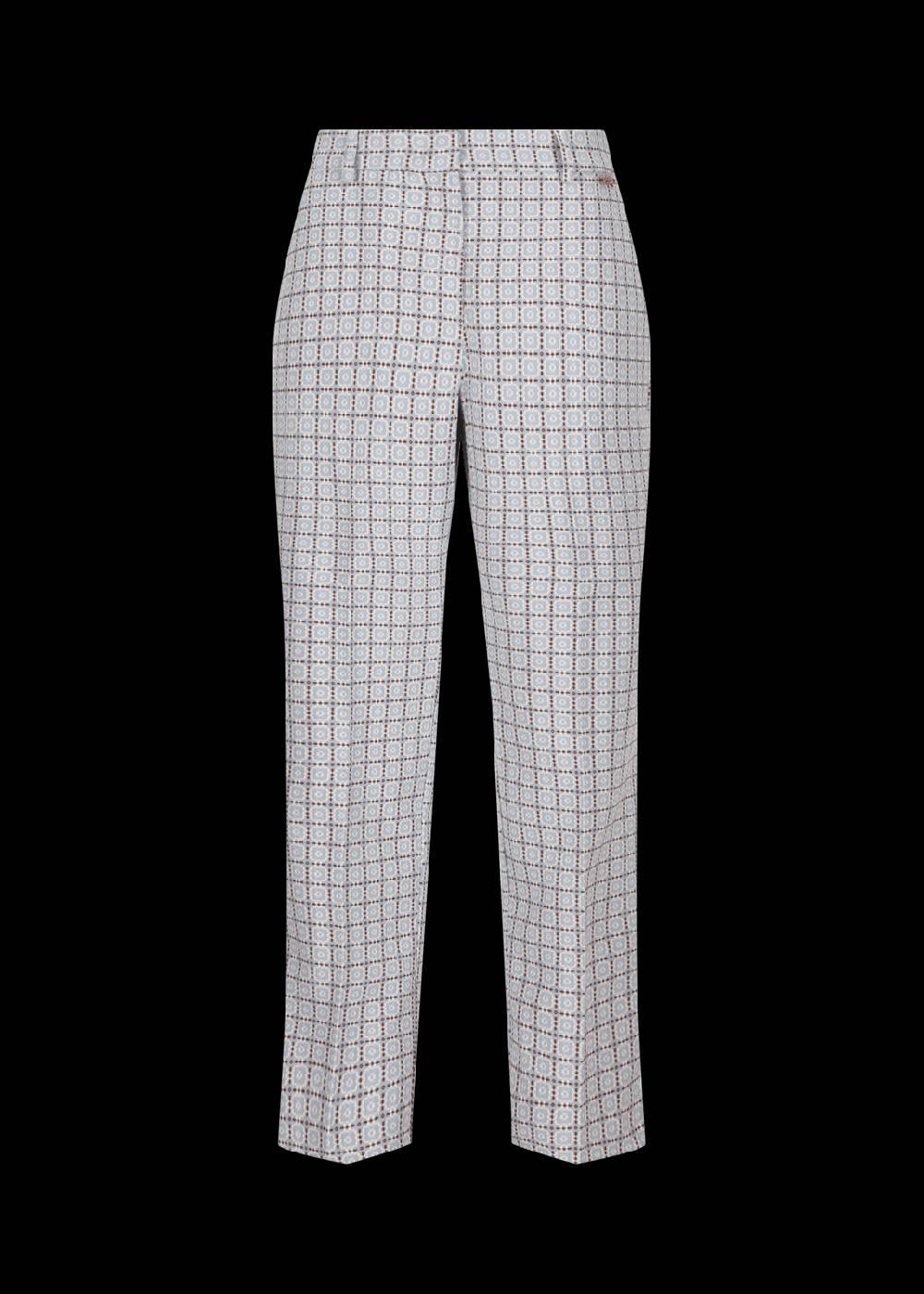 Luis Trenker Pantaloni In Cotone Jacquard Con Taglio Cigarette Cut Modello Luleonelle
