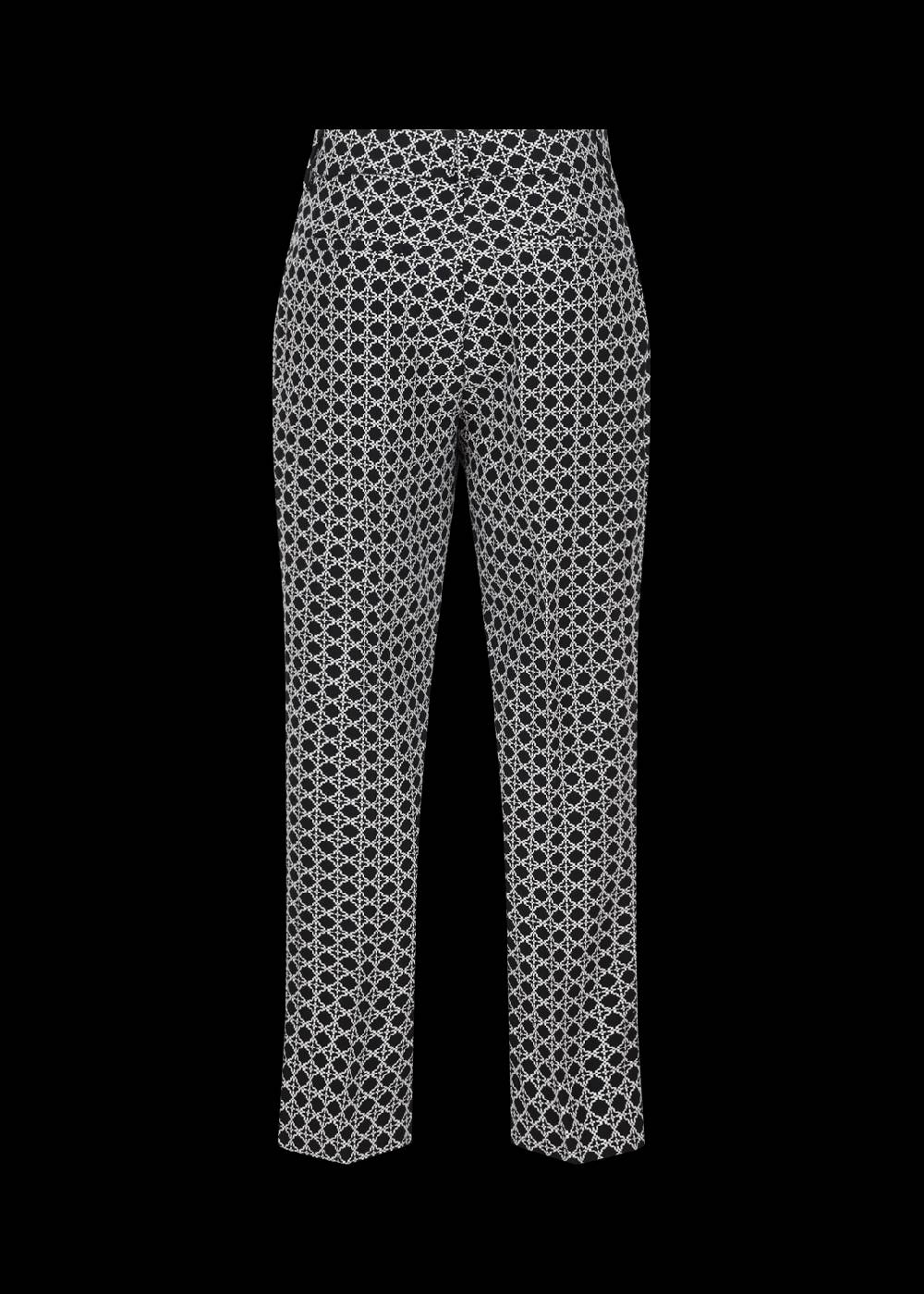 Luis Trenker Pantaloni In Cotone Jacquard Con Taglio Cigarette Cut Modello Luleonelle