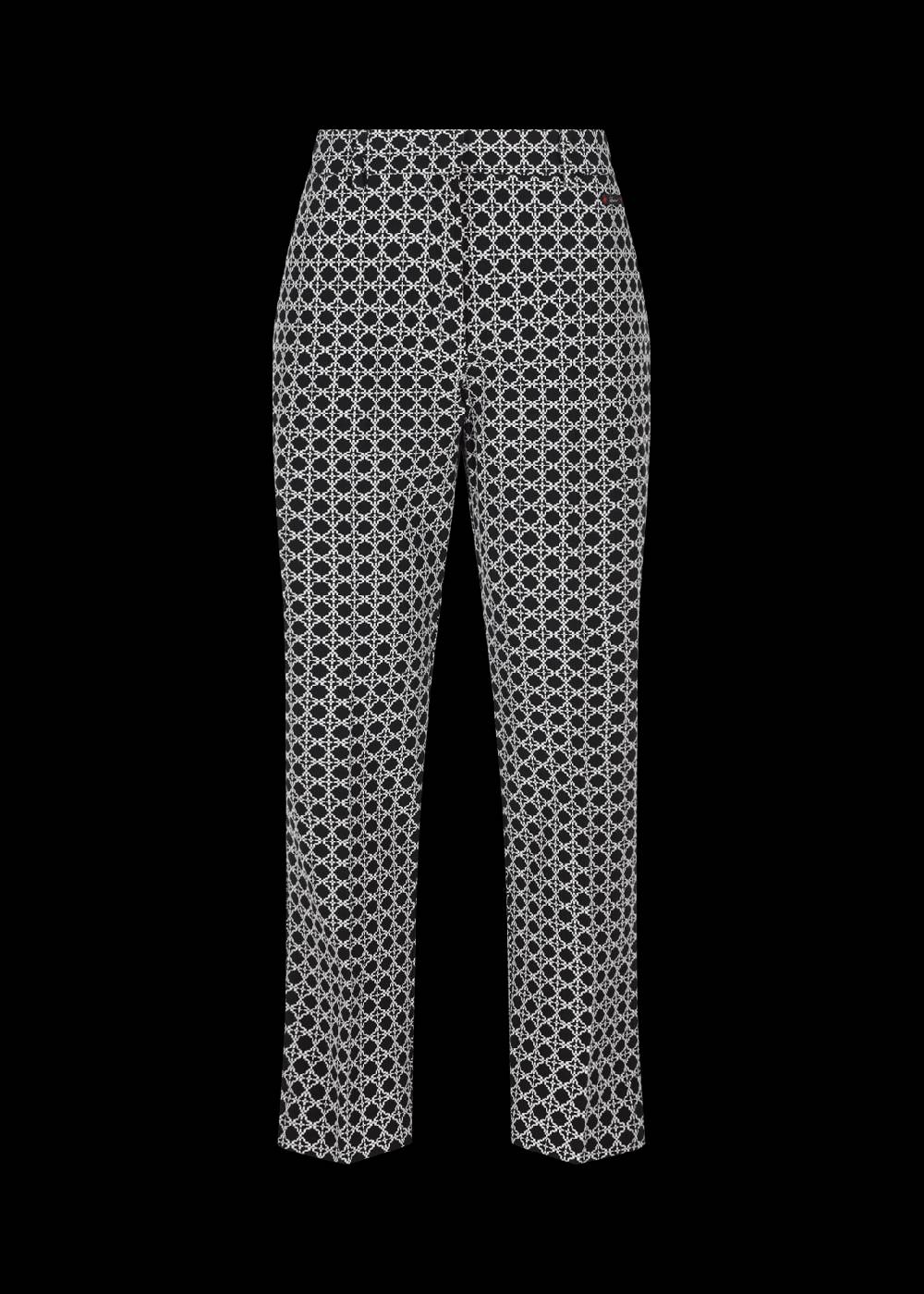 Luis Trenker Pantaloni in cotone jacquard con taglio Cigarette Cut modello Luleonelle
