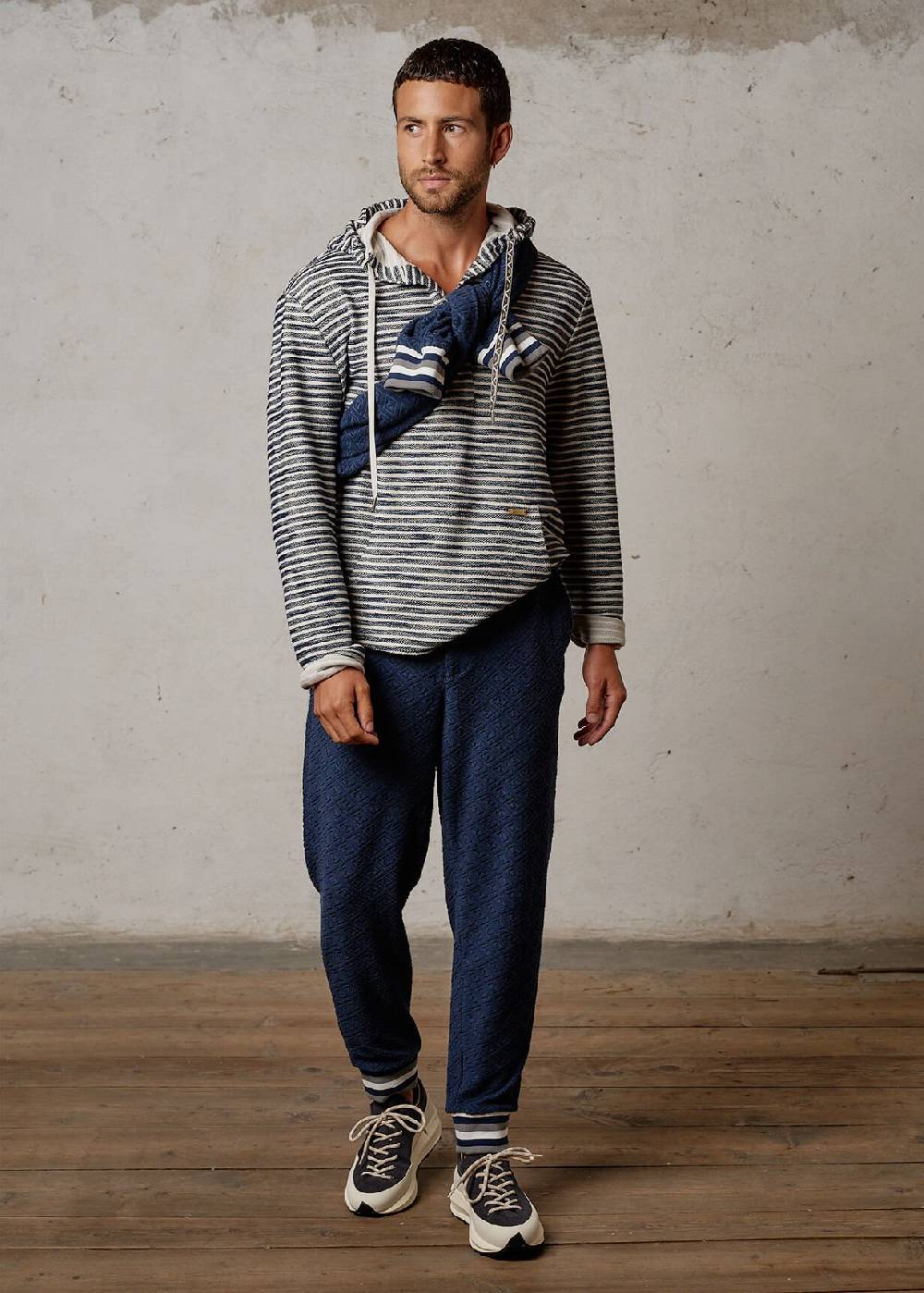 Luis Trenker Pantaloni in felpa in spugna di cotone modello Lumbac