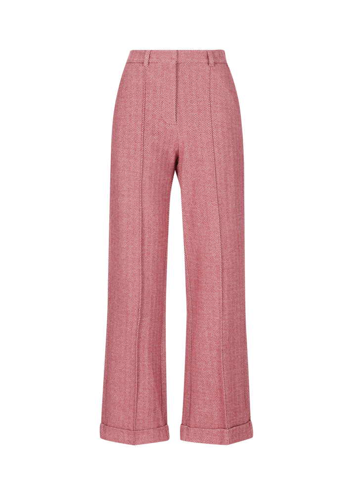 Luis Trenker Pantaloni In Jersey Con Motivo A Spina Di Pesce Lularina