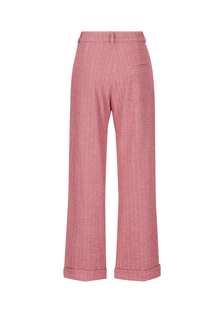 Luis Trenker Pantaloni In Jersey Con Motivo A Spina Di Pesce Lularina