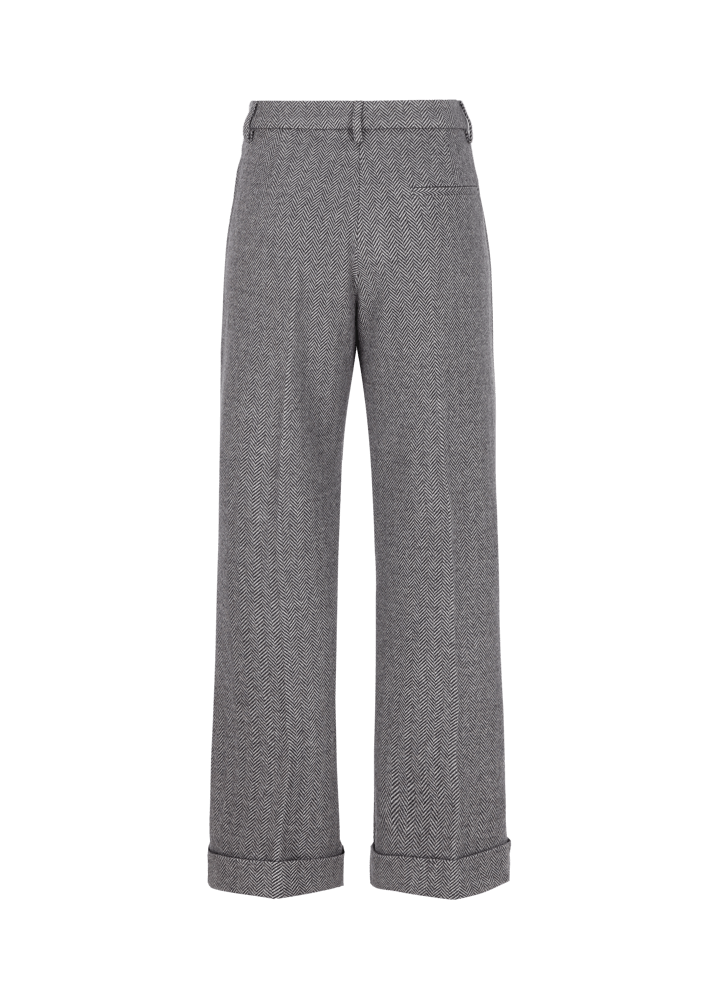 Luis Trenker Pantaloni In Jersey Con Motivo A Spina Di Pesce Lularina