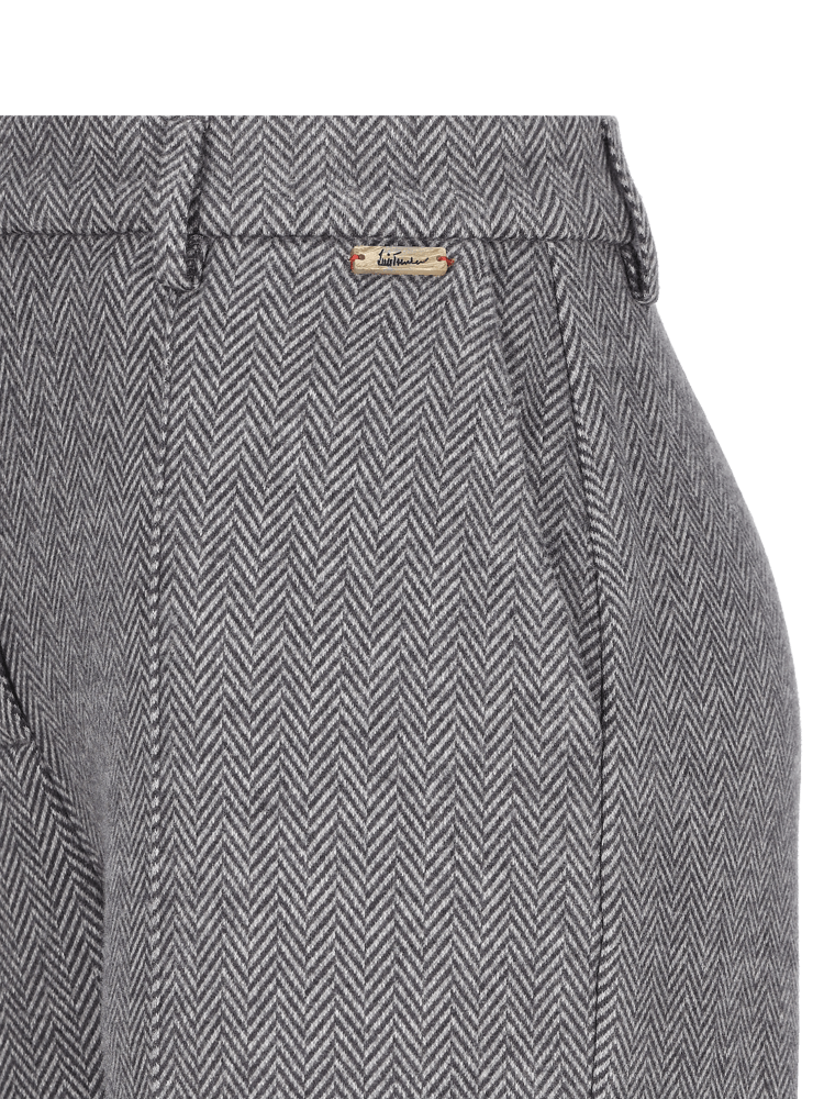 Luis Trenker Pantaloni In Jersey Con Motivo A Spina Di Pesce Lularina