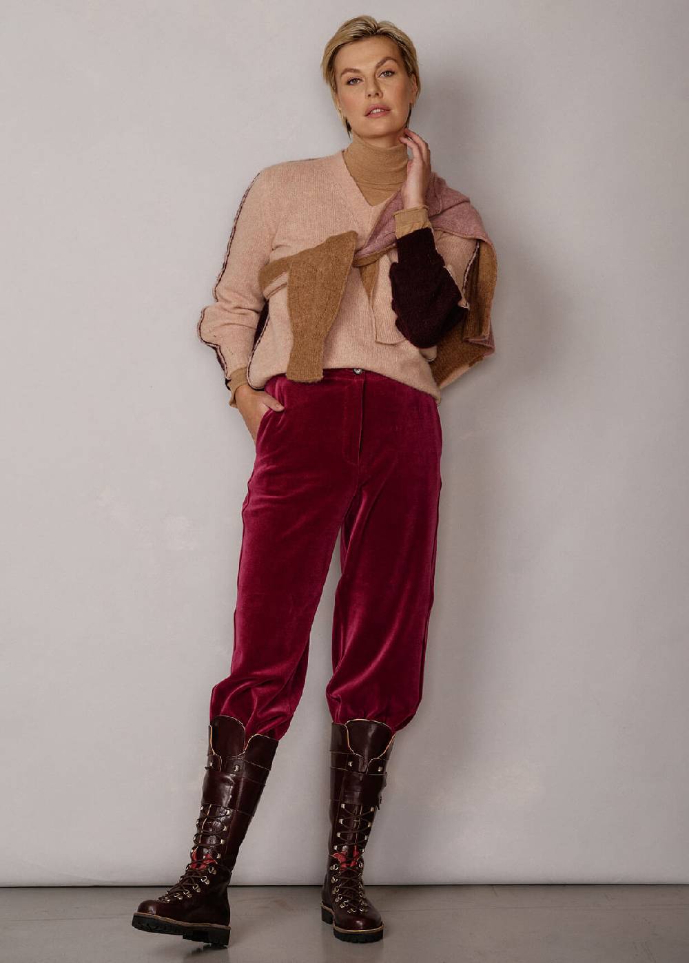 Luis Trenker Pantaloni in jersey di velluto Lulottie