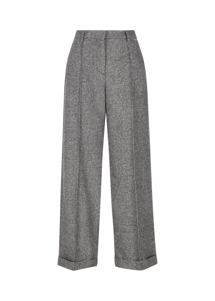 Luis Trenker Pantaloni In Misto Lana Con Motivo Pied-de-poule Lularina